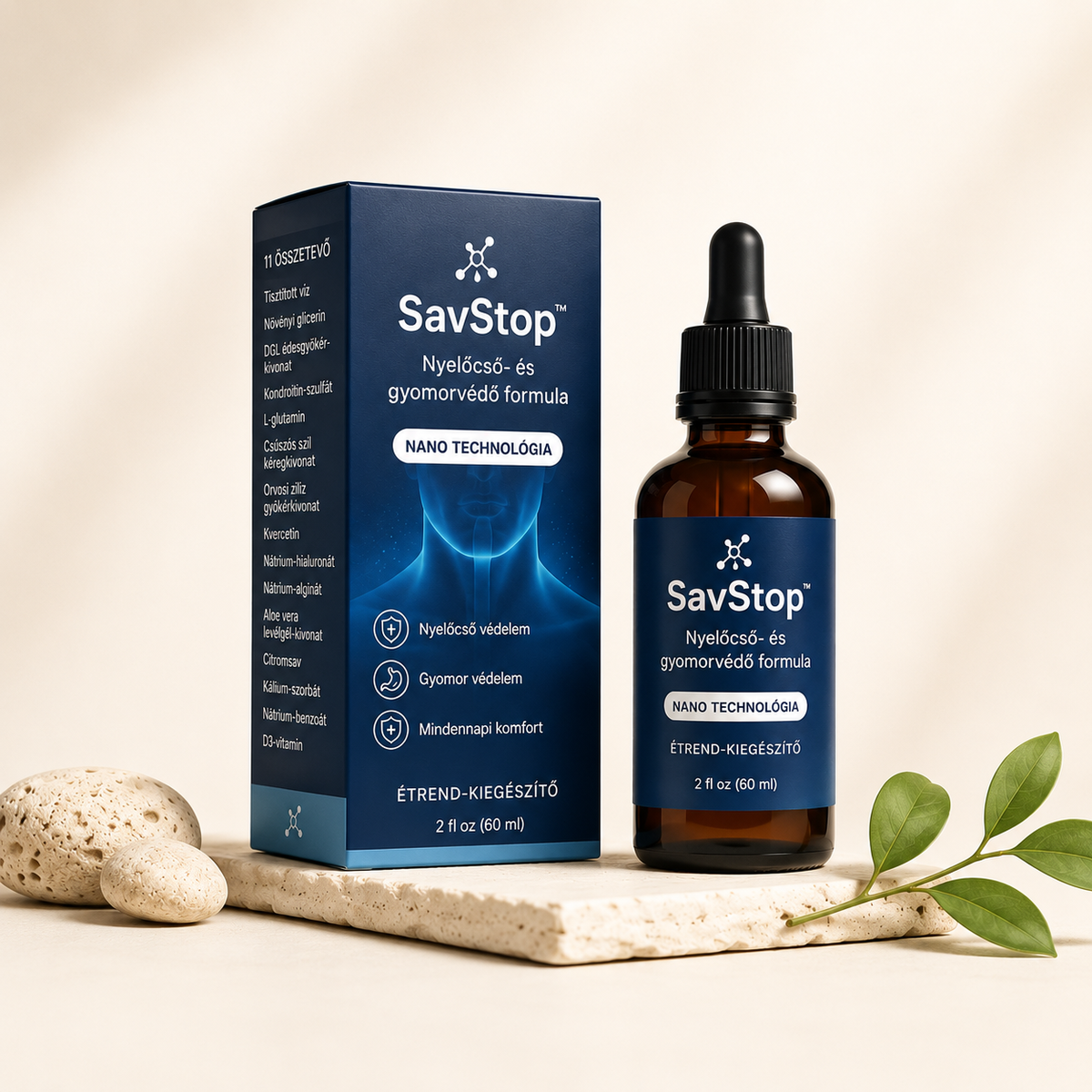 SavStop Reflux Javító Gyógynövénykivonat